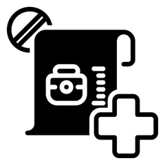 drugs recipe icon, glyph icon style