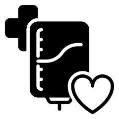 iv bag icon, glyph icon style