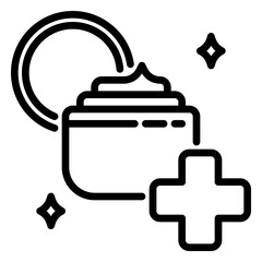 Obraz premium cream buns icon, line icon style