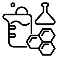 chemistry icon, line icon style