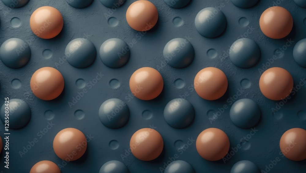 Poster irregular polka dot design featuring a seamless texture with circular elements.