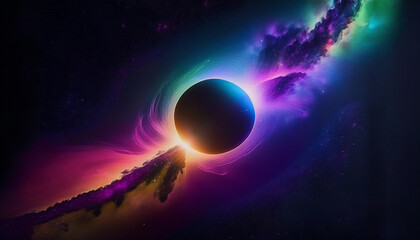 Obraz premium ブラックホールのイメージ