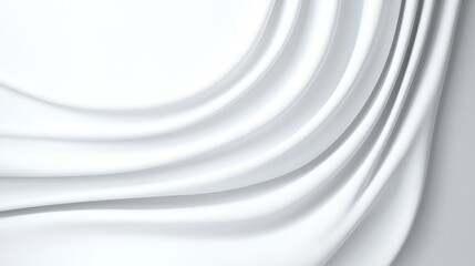 Abstract White Fabric Drape