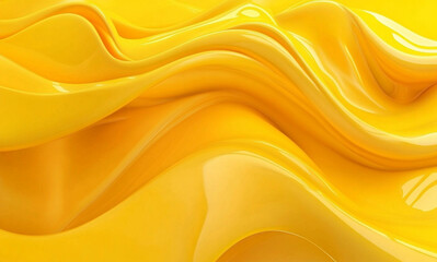 Obraz premium Elegant yellow background featuring soft flowing wave patterns