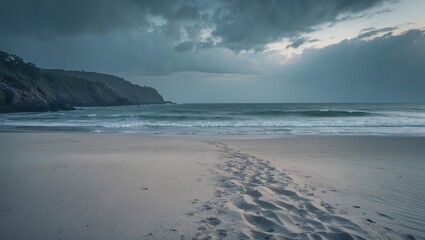 Obraz premium Vacant sandy coastal area for exploration