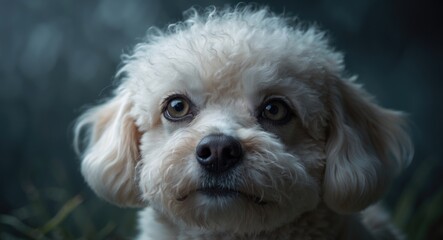 bichon dog close-up image