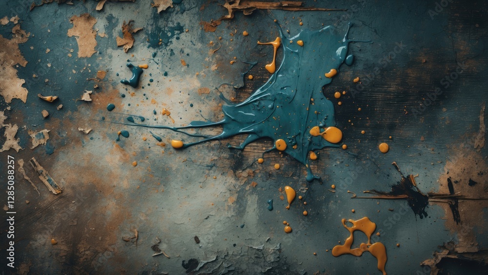 Aufkleber distressed grunge background featuring weathered texture. paint splatters and strokes create a layer