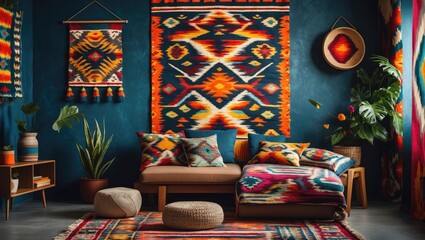 Stunning Ikat designs featuring Mexican Aztec geometric rhombus patterns, tribal embroidery, and vibrant Navajo motifs. Ideal for textiles, wallpapers, clothing, and more.