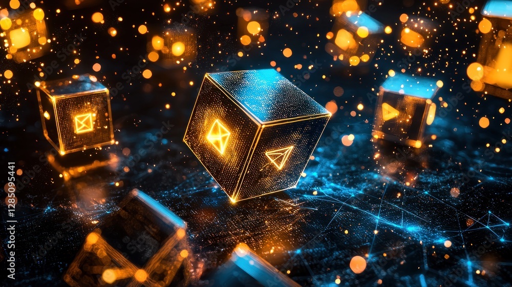 Poster blockchain technology: decentralized data cubes in a digital network