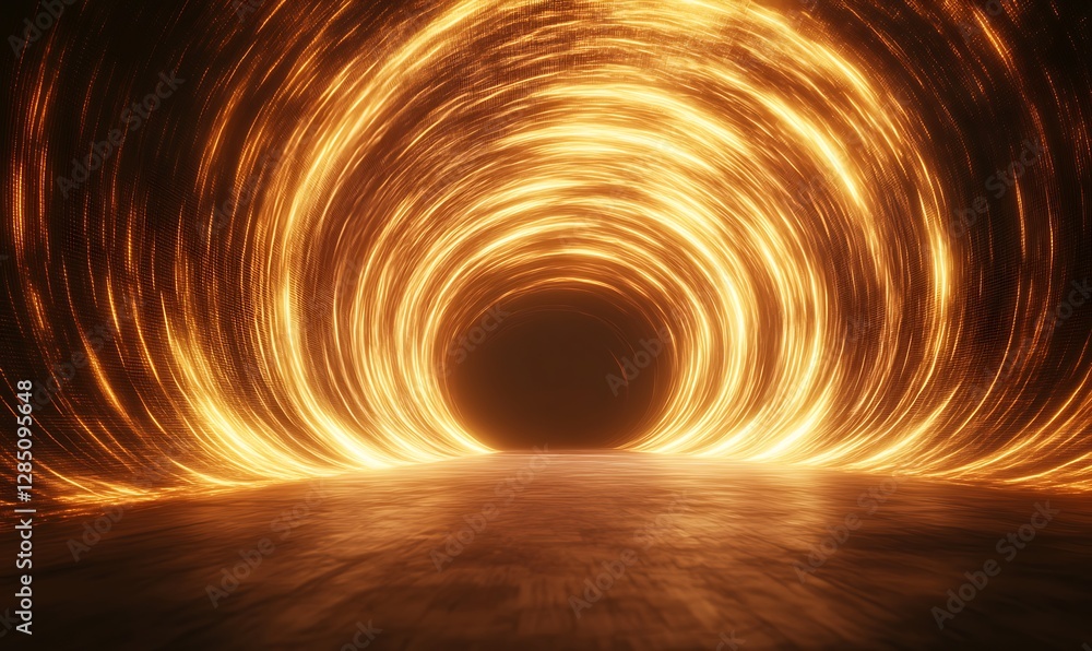 Aufkleber a glowing tunnel of light radiates warmth and energy, creating a mesmerizing visual effect.