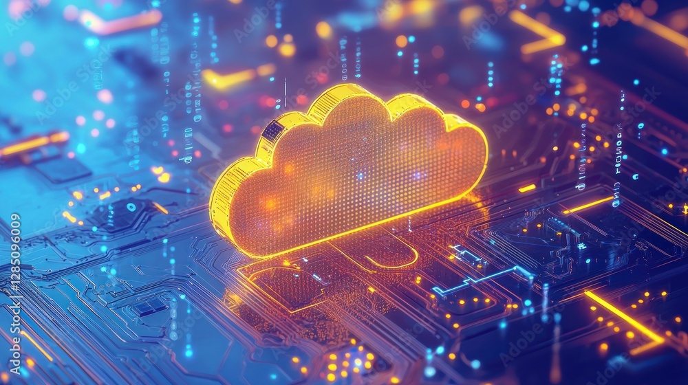 Aufkleber cloud computing: digital transformation and technological advancement