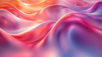 Beautiful Abstract 3D Background with Smooth Silky Shapes