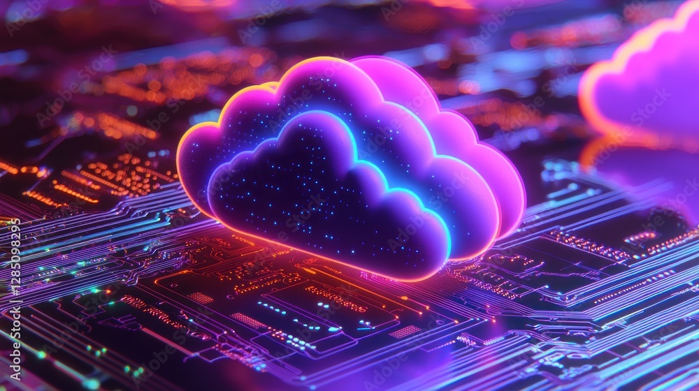 Aufkleber cloud computing: digital transformation and technological advancement