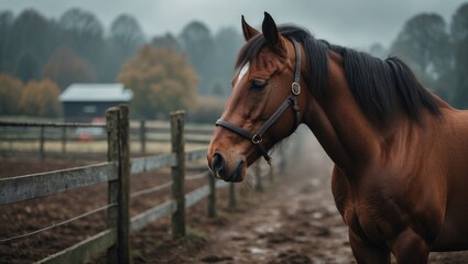 equine in pasture