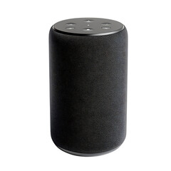 A Sleek Smart Speaker with Cylindrical Design Isolated on Transparent Background