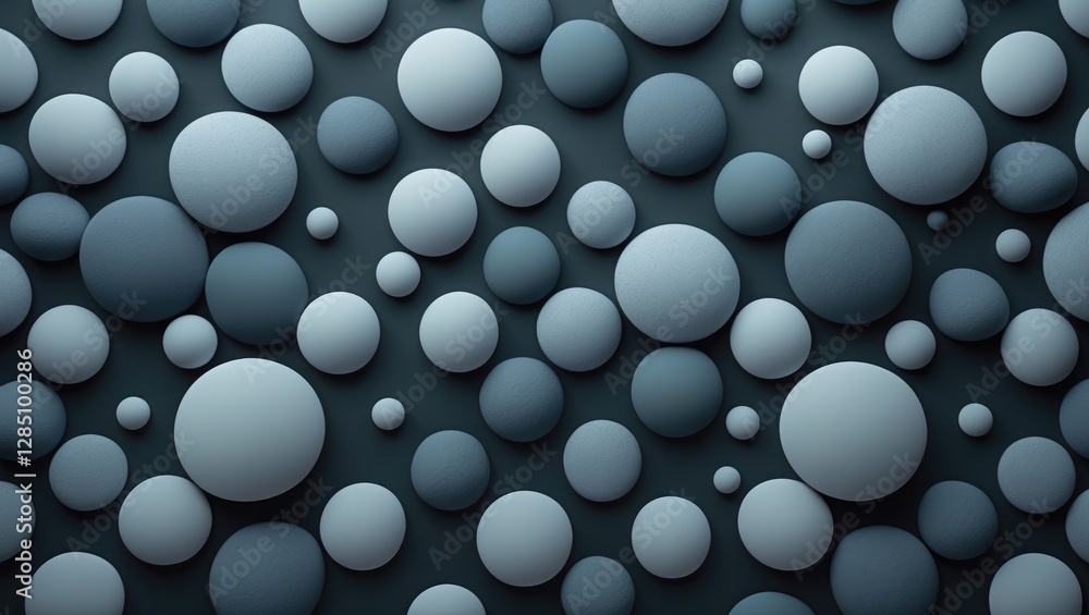 Poster irregular polka dot design featuring a seamless backdrop of circular shapes.