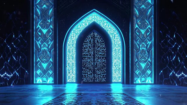 Majestic View of Ornate Islamic Arch