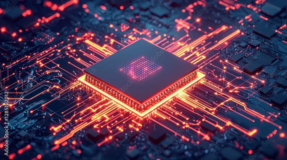 Poster high-tech processor: the heart of modern computing