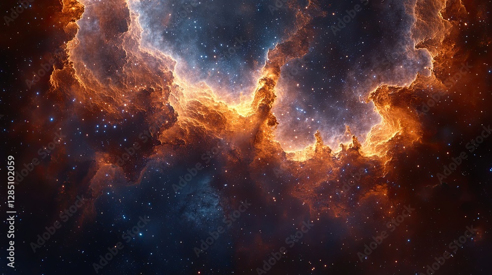 Poster a beautiful and mesmerizing image of space and its celestial elements