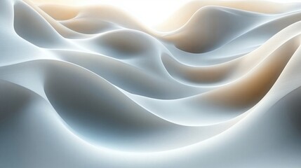 Obraz premium Abstract Fluid Waves with Soft Light and Smooth Texture