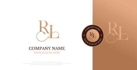 Initial RL Logo Design Vector 