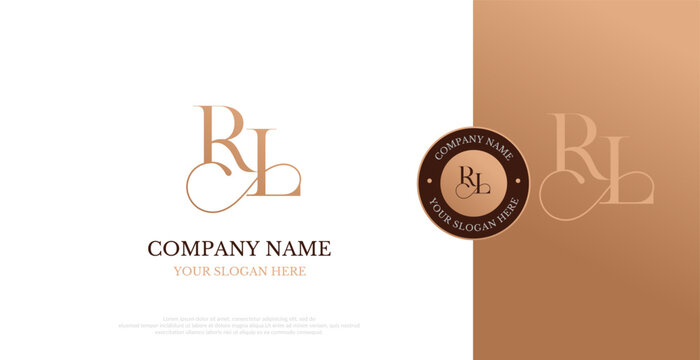Initial RL Logo Design Vector 