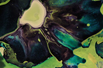 Liquid art with Ink, Paint, Mica Powder, Milk and Oils 3D
