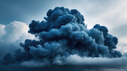 dark blue ink formation on a white backdrop