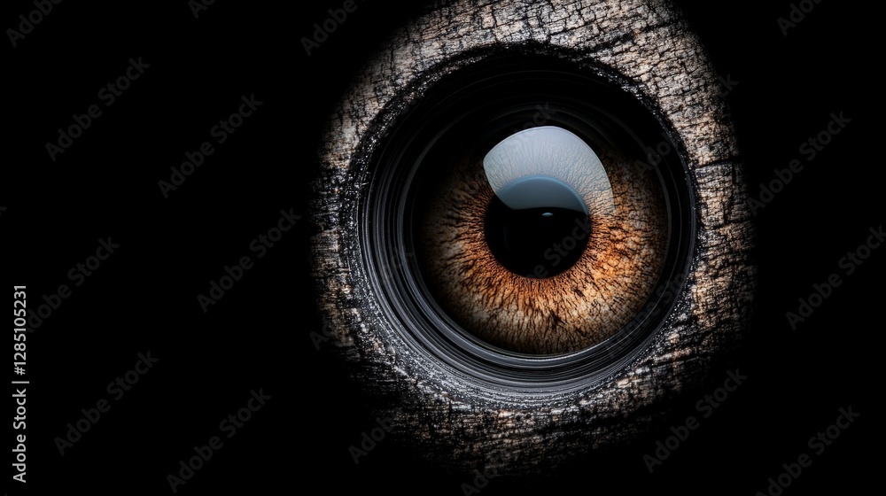 Poster close-up of a mesmerizing eye with intricate details and textures