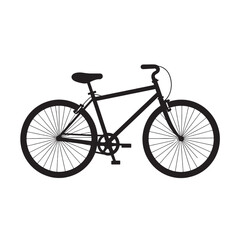 Fototapeta premium Classic Bicycle Silhouette on White Background