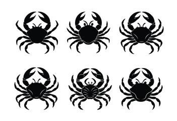 Crab silhouette icon design vector