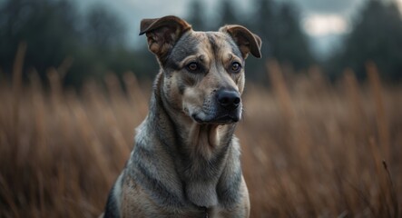 Image of a mature Hovawart Dog captured outdoors.