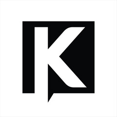 modern letter k logo design template vector.