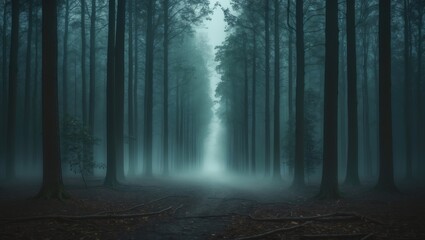 Naklejka premium CO2 Neutral Emission Vision Amidst a Forest - Concept of Carbon Neutrality - 2050 Per European Legislation