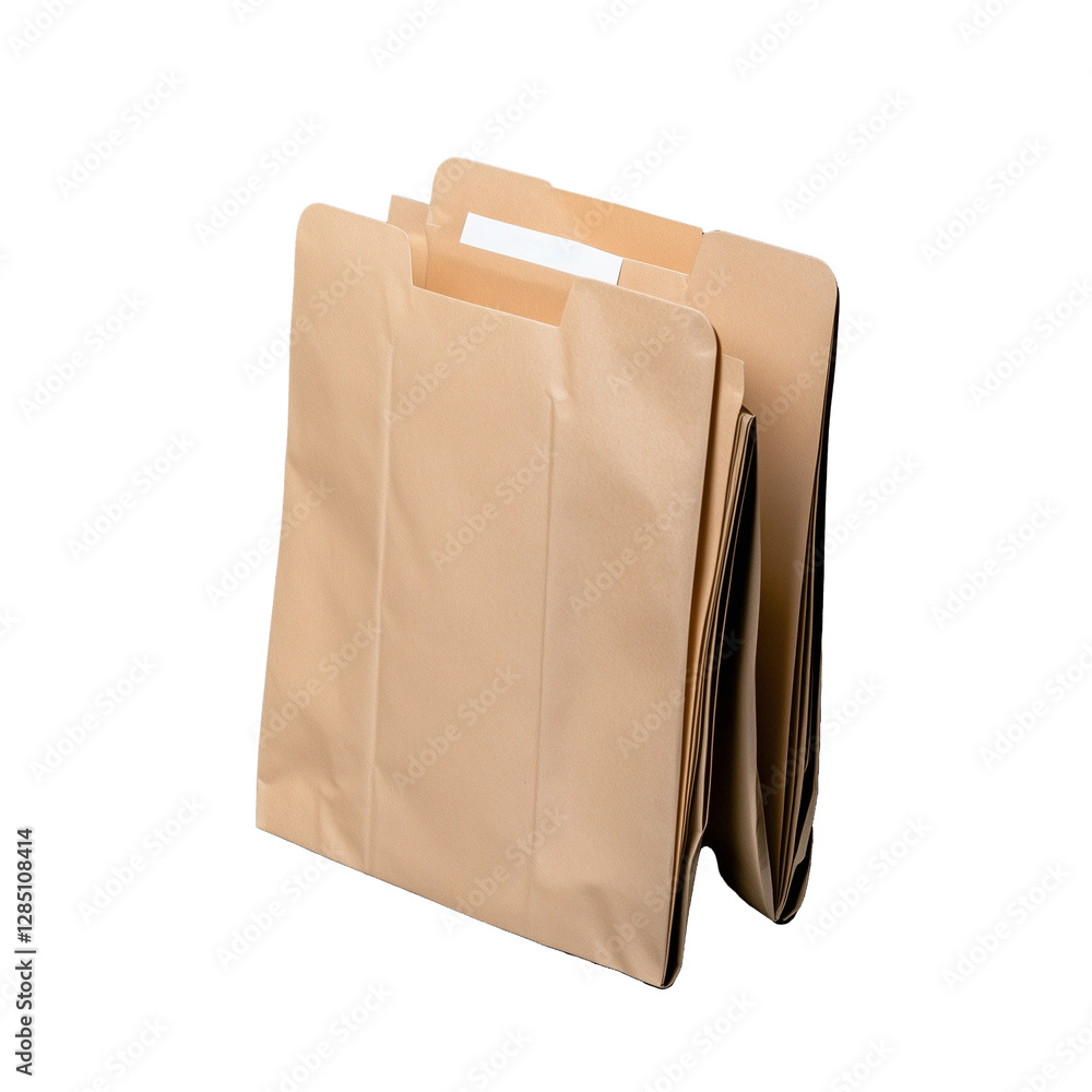 Poster brown paper folder with transparent background for office use
