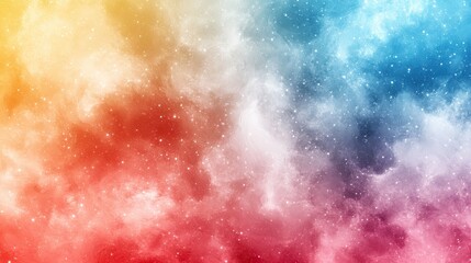 A beautiful nebula of bright vibrant colors and sparkling stars