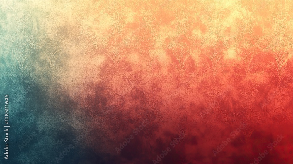 Poster beautiful gradient texture background with detailed floral pattern and colors