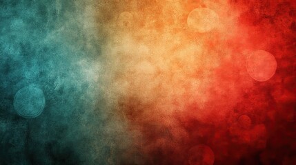 Obraz premium Textured abstract background of teal orange and red colors
