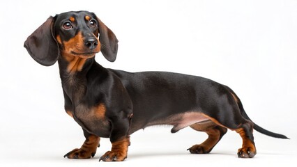 dachshund puppy isolated on white background