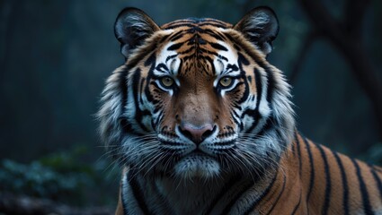 Fototapeta premium Close-up of a Bengal tiger