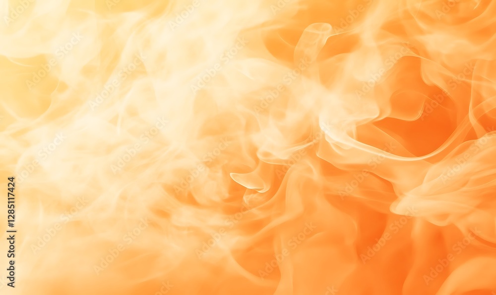Poster Abstract orange smoke background with soft gradients and flowing patterns.