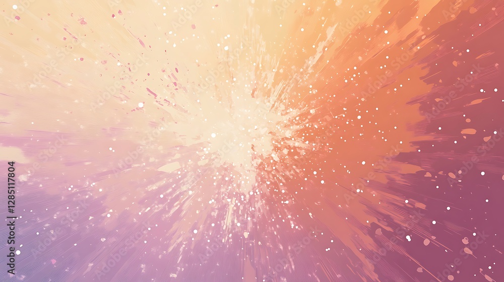 Aufkleber Abstract burst of colors in warm hues, creating a vibrant and artistic feel.