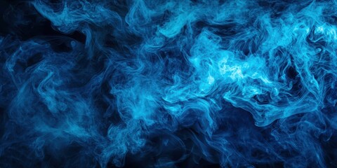 Blue smokey background with a blue flame