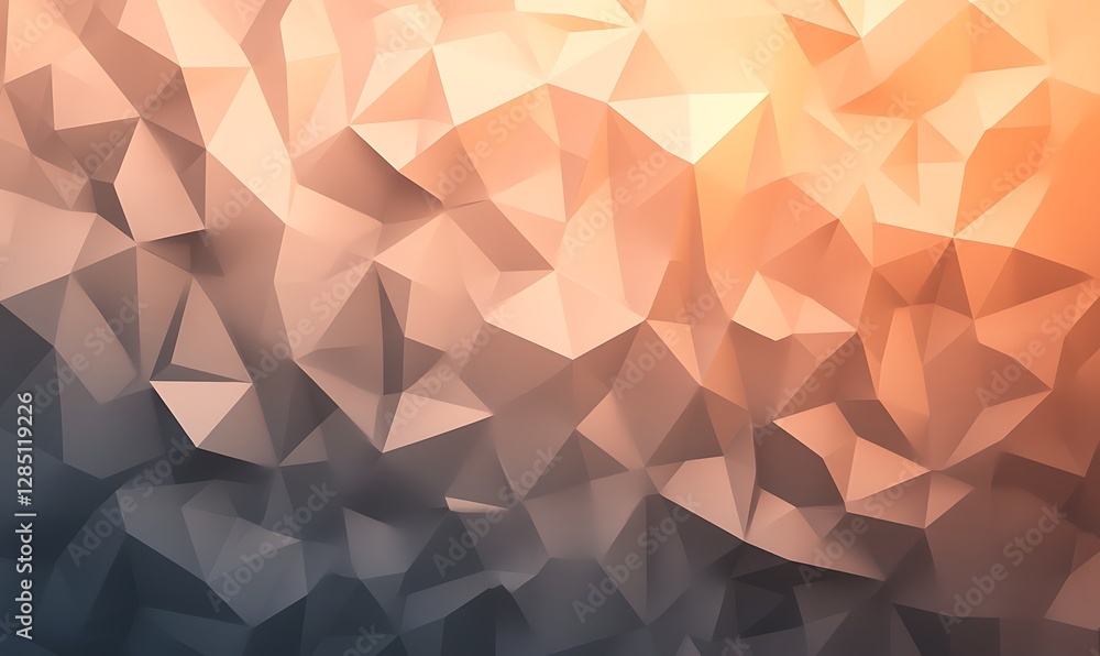 Poster Abstract geometric texture with soft gradients in warm tones.