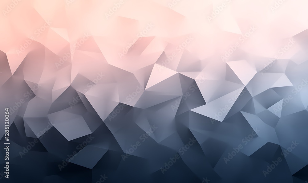 Poster abstract geometric background with soft pastel colors and a faceted design.