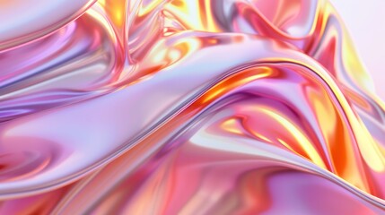 Naklejka premium Abstract Pink and Orange Liquid Flowing Background