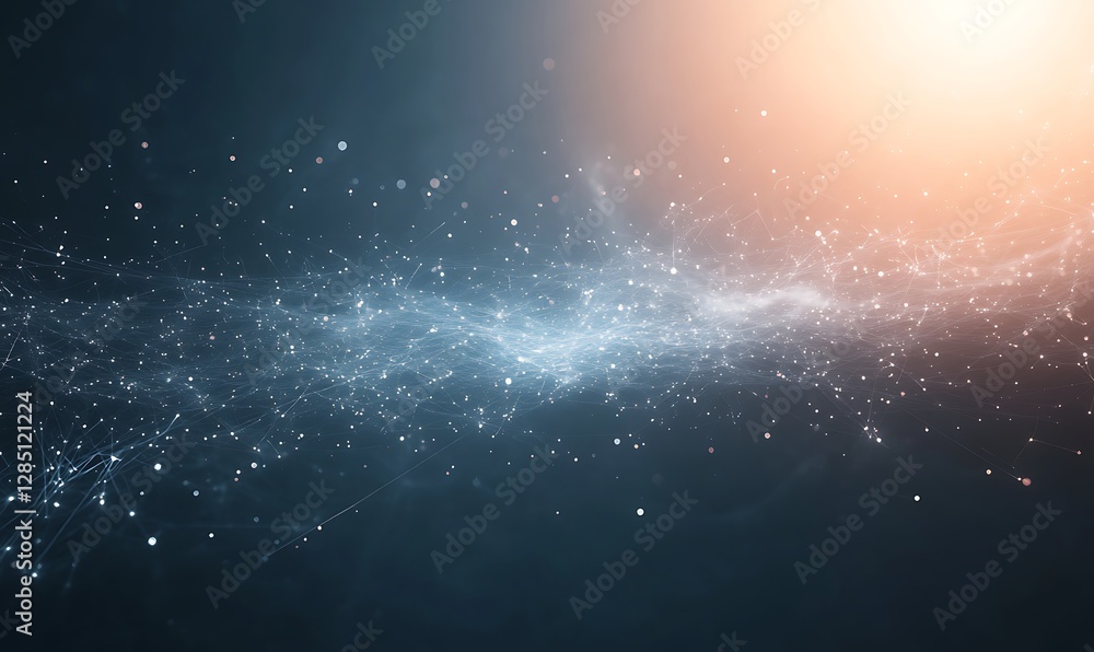 Leinwandbilder ethereal particles and light create a cosmic effect in a dark background.