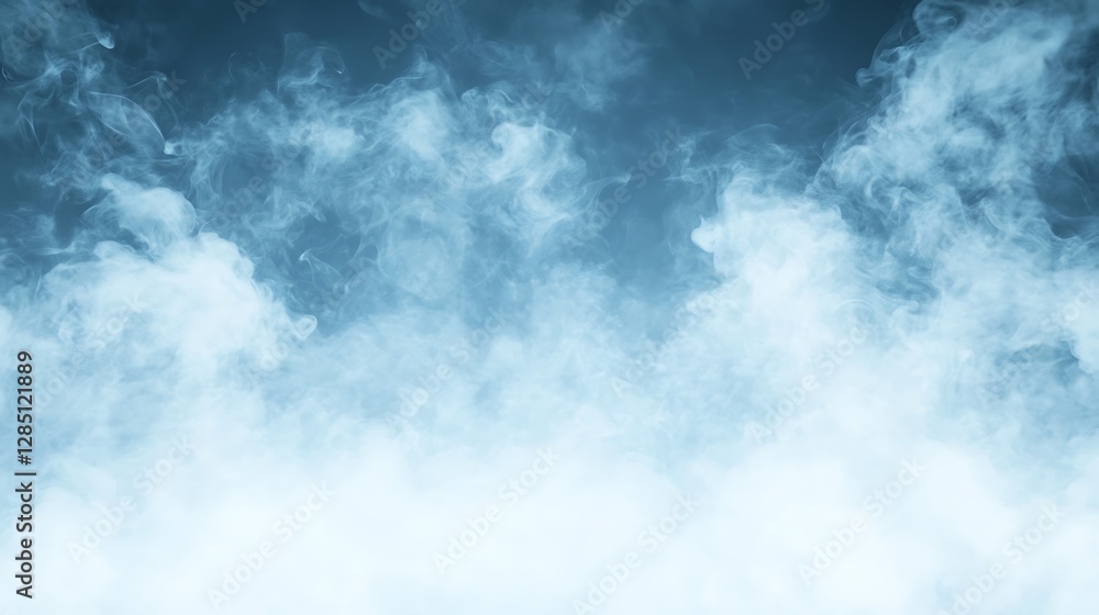 Poster soft clouds blend into a tranquil blue sky, creating a serene atmosphere.
