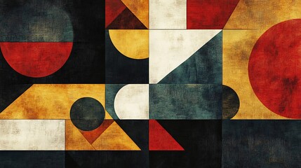 A Colorful Geometric Design with Bold Shapes
