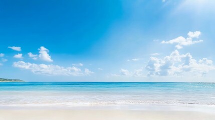 A serene view of a beach with soft ripples